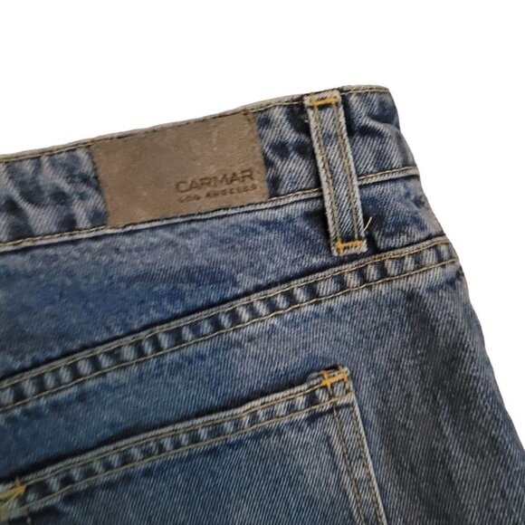 Vintage Carmar Mom Jeans 28 Blue Women High Rise Zipper Distressed - Picture 5 of 8